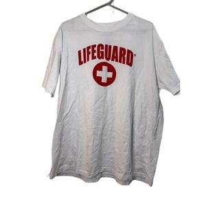 Lifeguard‎ T Shirt Mens XL Officially Licensed USA Red Cross Logo Graphic Tee